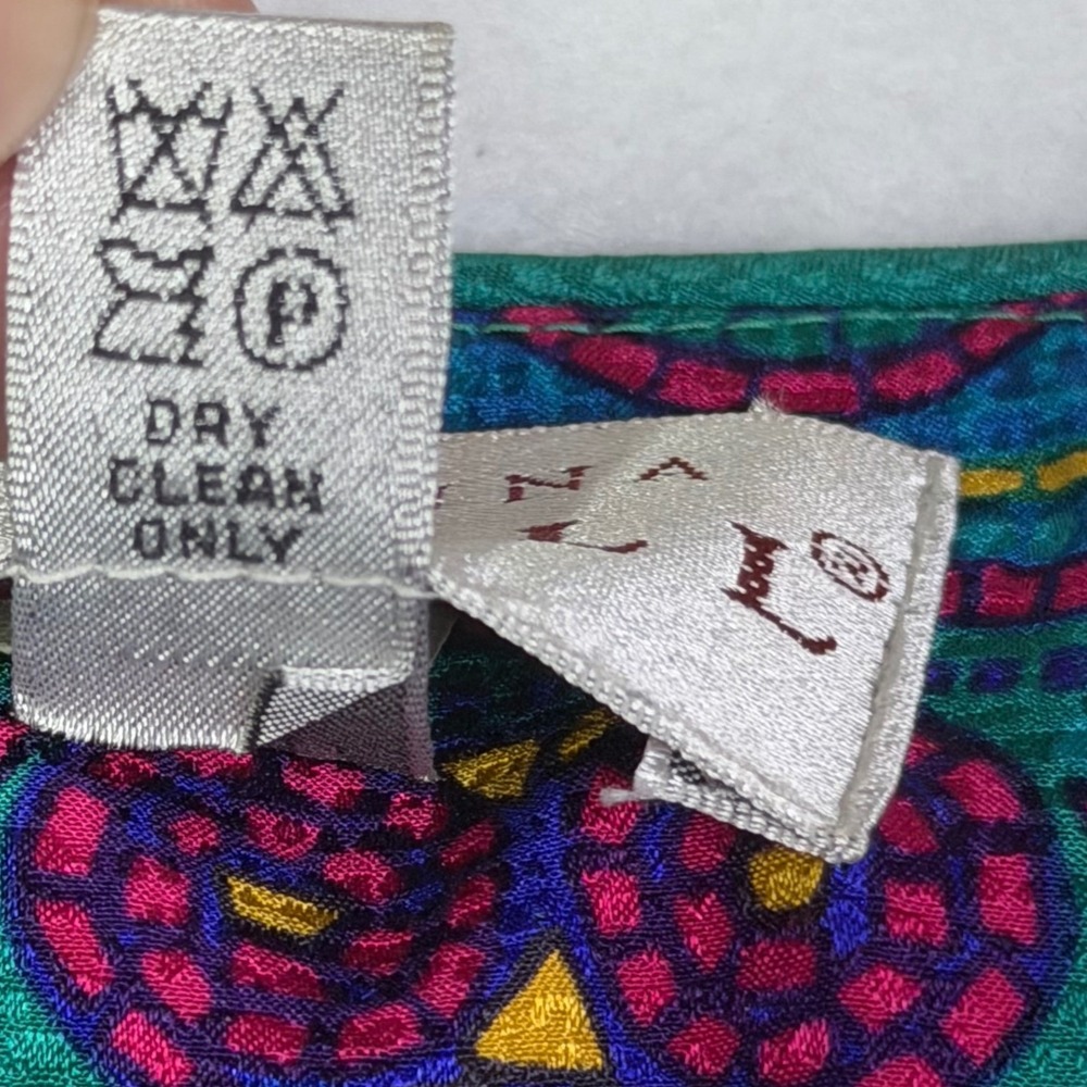 Adrianna Papell‎ Womens Size 16 Multicolor Silk Eclectic 90s Vintage Jacket - Picture 5 of 8